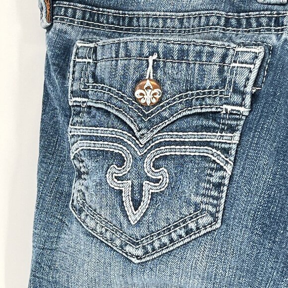 Rock Revival Jeans Size 30 Alivia Straight Leg  Low Rise - Picture 9 of 16